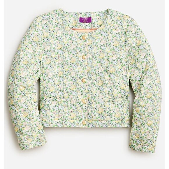 J. Crew New Limited-edition Crop quilted Louisa lady jacket in Liberty® fabric - Picture 1 of 12